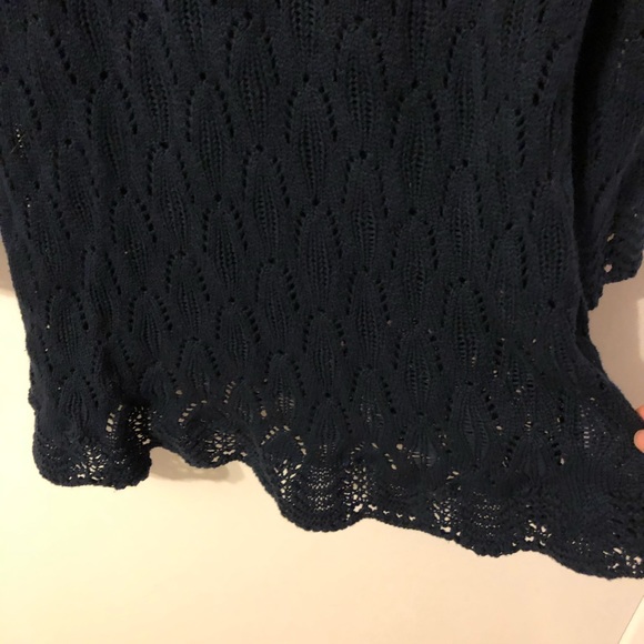 Navy Blue Bell Sleeve Sweater - Picture 3 of 3